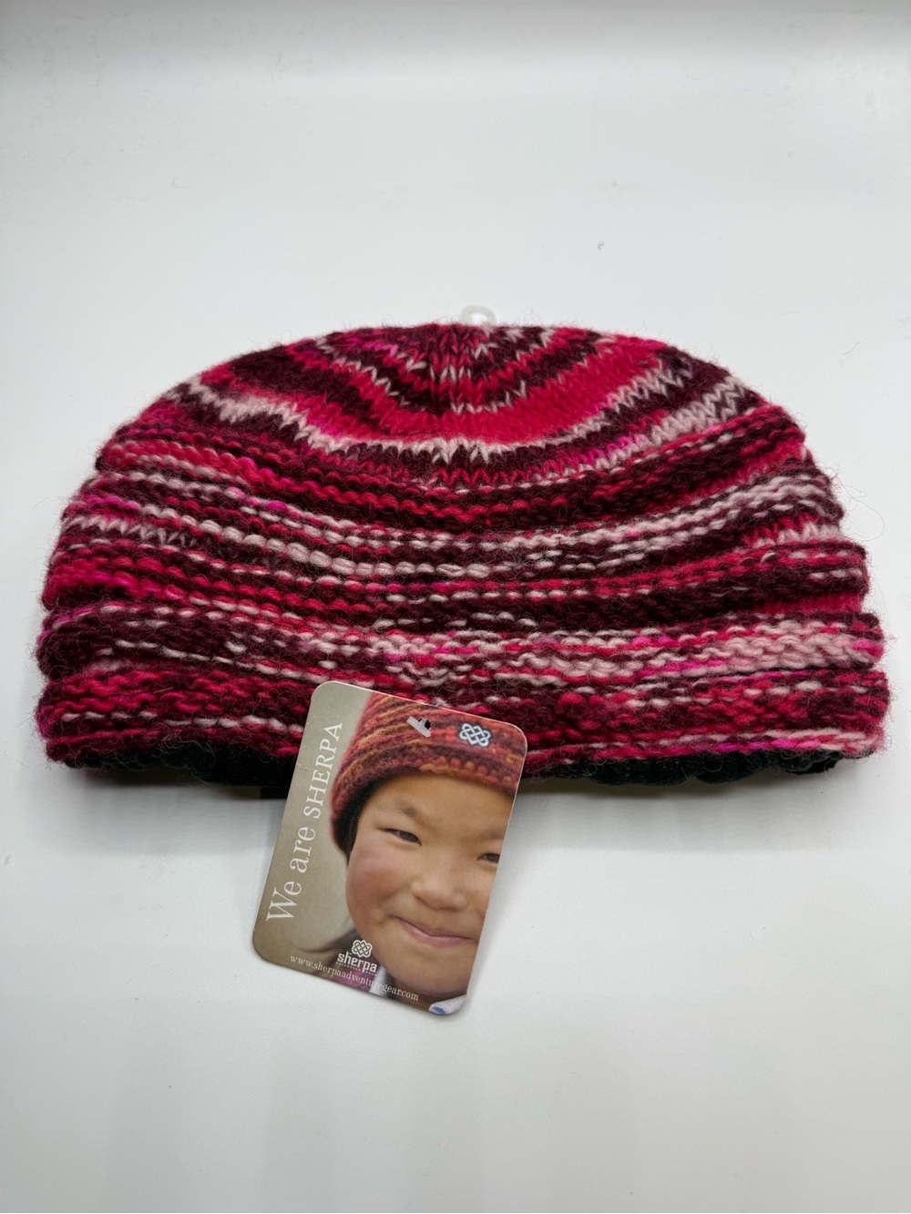Sherpa Adventure Gear Jhim Wool Hat Pink Red Fleece Lined Nepal One Size NWT